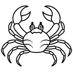 Elegant One-Line Crab Vector Design