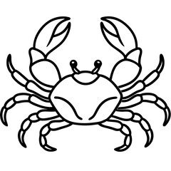 Elegant One-Line Crab Vector Design