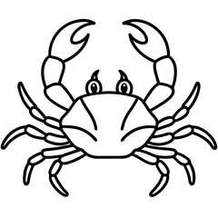 Elegant One-Line Crab Vector Design