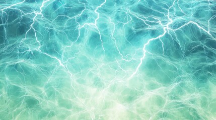 Obraz premium Abstract depiction of turbulent water with electric lightning effects illuminating the surface