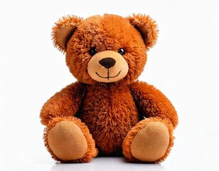  soft brown teddy bear isolated on white background 