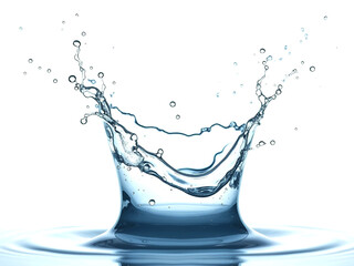 Fresh water splash and Crown water Liquid splash transparent
