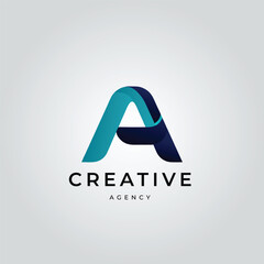 Modern A Letter Logo Vector | Creative Agency Branding Design Template