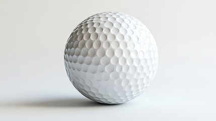 Minimalist Golf Ball Illustration on White Background with No Shadows or Reflections for Sports Branding --