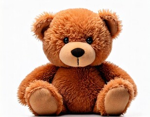 Obraz premium soft brown teddy bear isolated on white background 