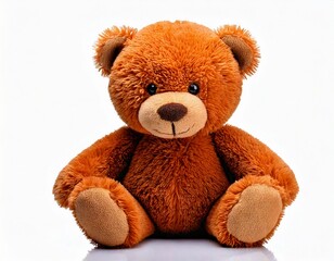 Obraz premium soft brown teddy bear isolated on white background 