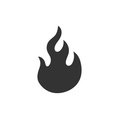 Fire icon isolated on white background.
