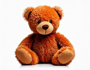 Obraz premium soft brown teddy bear isolated on white background 
