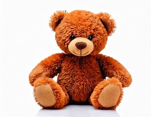  soft brown teddy bear isolated on white background 