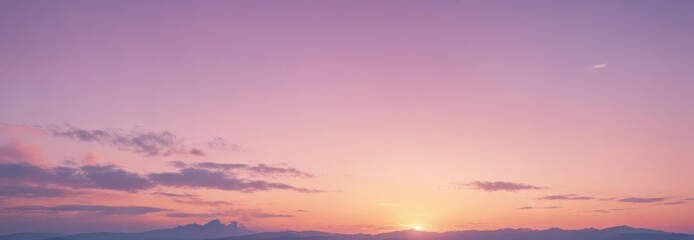 Fototapeta premium Fuzzy pastel sunset sky, soft pink, blue, yellow gradient, illustration, abstract, watercolor