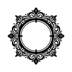 Elegant Black & White Ornamental Frame Design
