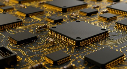 Circuit board with integrated chips