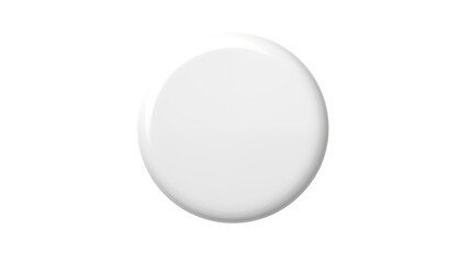White circular object centered isolated on transparent background	