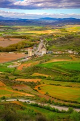 Obraz premium Tierras y campos de cultivo en la provincia de Guadalajara, España.