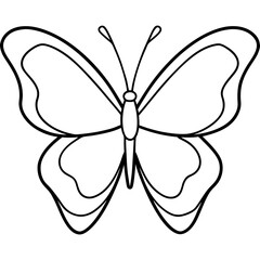 Minimalist Butterfly Line Art Vector