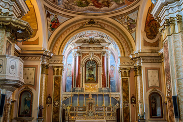 Obraz premium Sant’Elena Sannita, Molise, Italy. Church of St. Michael the Archangel