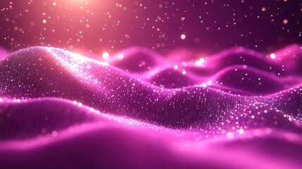 Abstract swirling magenta particles