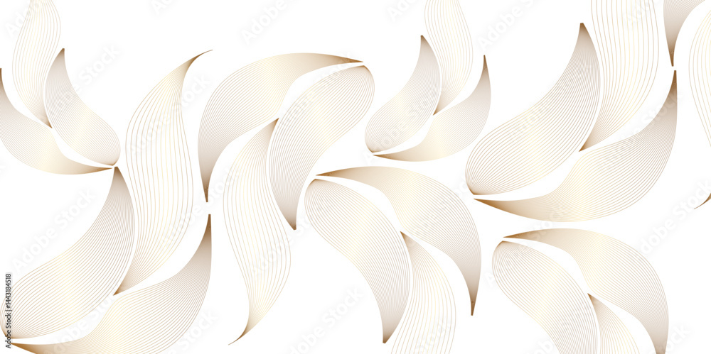 Poster elegant white leaves pattern for subtle background designs. the leaves are very thin and delicate. f