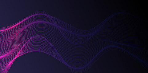 Blue Technology Background, Abstract gradient wave. Big data.Futuristic vector illustration.Stylish purple wavy pattern design wave background for website, banner, technology, marketing, wallpaper.	