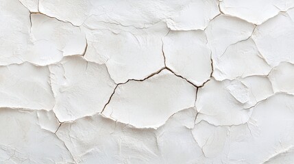Fototapeta premium Detailed texture of a cracked white wall, background image for design projects white