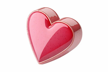 Fototapeta premium Romantic Red Heart Symbol 3D Render of a Glossy, Shiny Heart Shape Perfect for Valentine's Day, Love, and Romance Illustrations