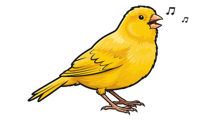 Vibrant Yellow Birds Tail Feathered Detail