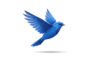 Abstract Blue Bird Wing in Flight Low Angle View