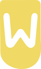 Fototapeta premium vector illustration of a letter W pennant