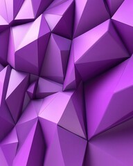 Obraz premium Abstract purple polygonal surface background with sharp edges and facets creating a modern geometric design with a sense of depth and dimension in a low angle view