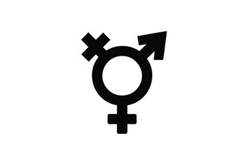 Transgender symbol icon silhouette