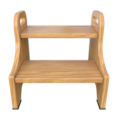 Step Stool, 3d illustration isolated on white background