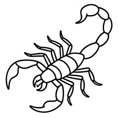 Minimalist Scorpion One-Line Vector Art