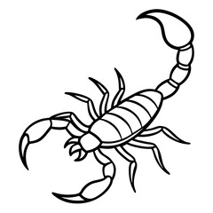 Minimalist Scorpion One-Line Vector Art