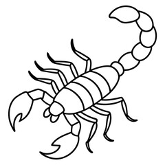 Minimalist Scorpion One-Line Vector Art