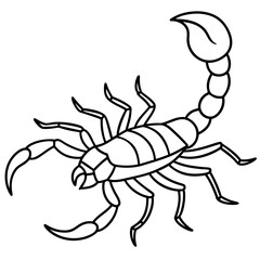 Minimalist Scorpion One-Line Vector Art