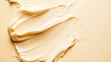 Obraz premium Beige background with smooth matte texture warm and inviting ideal for minimalist beauty and wellness photos