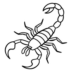 Minimalist Scorpion One-Line Vector Art