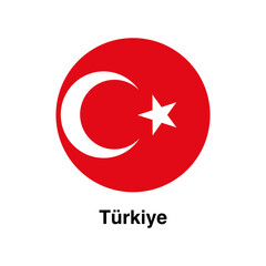 Obraz premium Türkiye flag vector isolated on transparent background