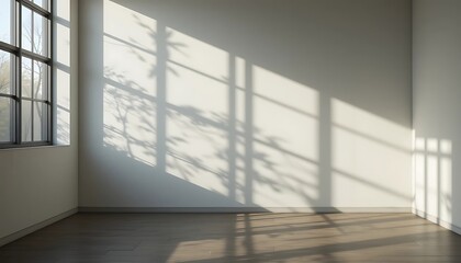 Fototapeta premium Room Interior with Natural Light and Shadow Patterns