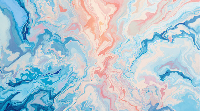 Abstract Watercolor Marbling Art: A captivating abstract artwork showcases a mesmerizing dance of colors and textures, emulating the fluid and intricate patterns found in natural stone.