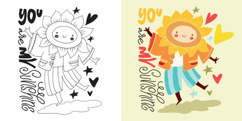 Cute hand drawn doodle lettering quote. Lettering for t-shirt design, mug print, bag print, clothes fashion. 100% hand drawn vector image.