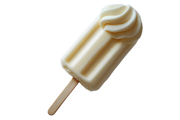White ice cream bar on a stick isolated on a transparent background PNG