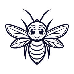 Obraz premium Cute bee outline drawing