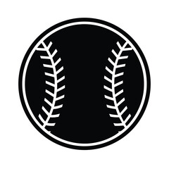 Baseball ball vector illustration design with black rubber pattern and circular shape