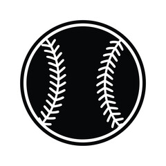 Isolated on white, this baseball ball vector illustration is a classic sport icon design