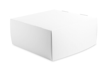 One blank cardboard box isolated on white