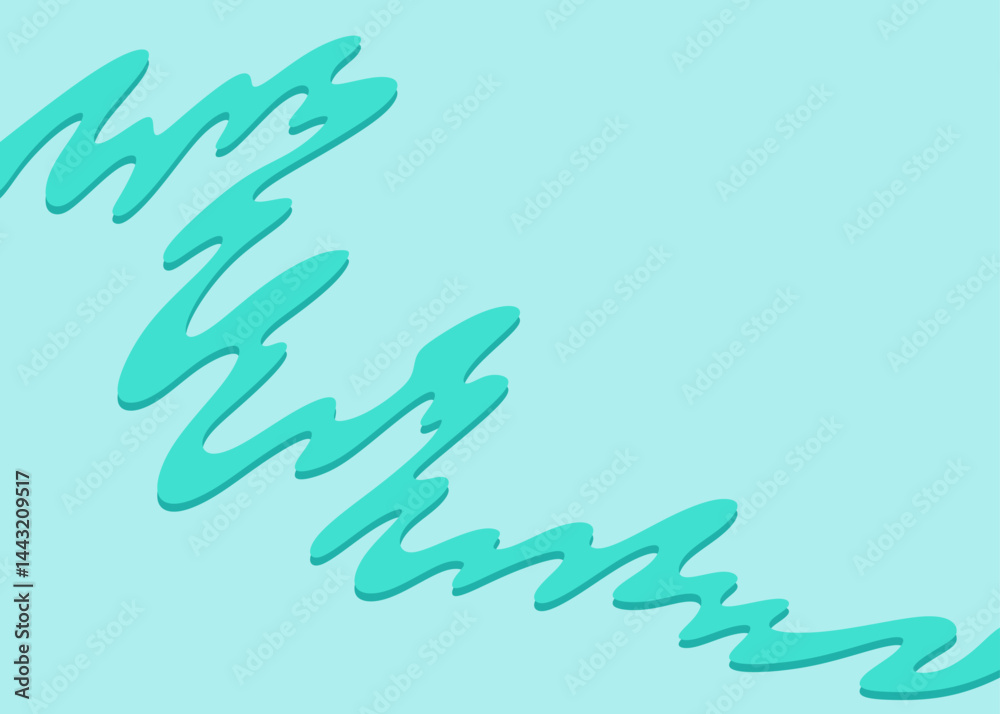 Poster abstract background with wavy sketch line pattern and with some copy space area