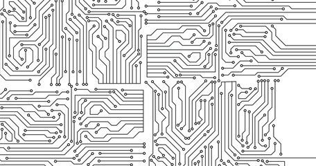Abstract high-tech technology Circuit board background. Circuit board abstract background. Vector futuristic illustration.