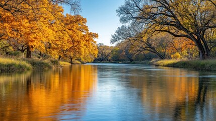 Fototapeta premium Autumn River Reflections
