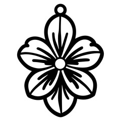 Summer Earrings SVG vector illustration